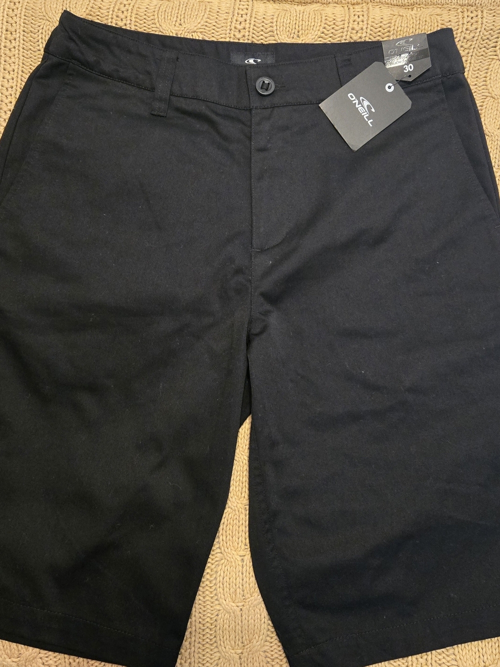 O'Neill Men's Black Redwood Shorts Relaxed Fit Size 30